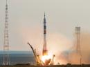 The Soyuz MS-01 lifts off on July 7 from the Baikonur Cosmodrome in Kazakhstan. [NASA photo]